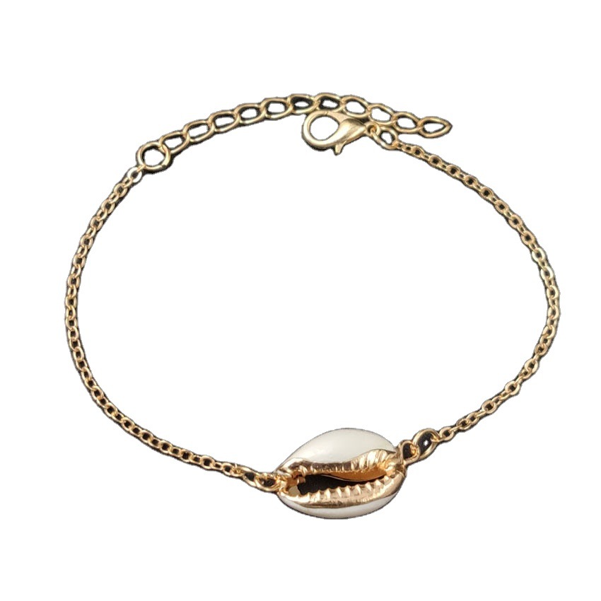 Women’s Shell Bracelet with Alloy Electroplated Finish, 17 + 5 cm - Product detail 5 Women's shell-inspired bracelet with electroplated alloy finish - Product detail 5