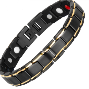 Black and gold magnetic titanium steel bracelet - Main product view