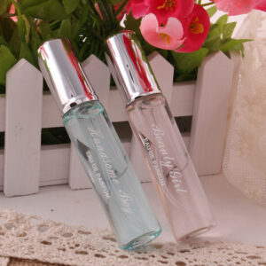15ml floral perfume bottle with pink or blue options - Main product view