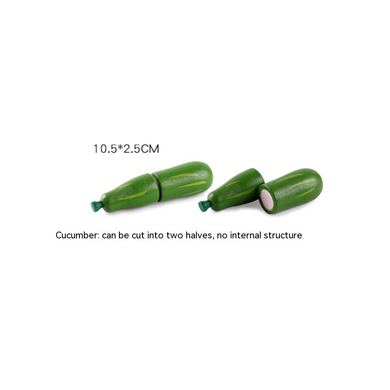 Wooden magnetic fruit and vegetable cutting toy set for children - Product view 29