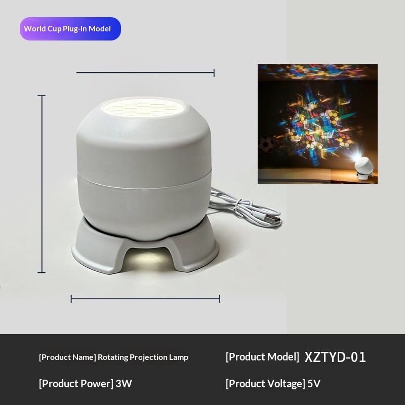 USB LED snowflake projection lamp with seasonal light patterns - Product view 6