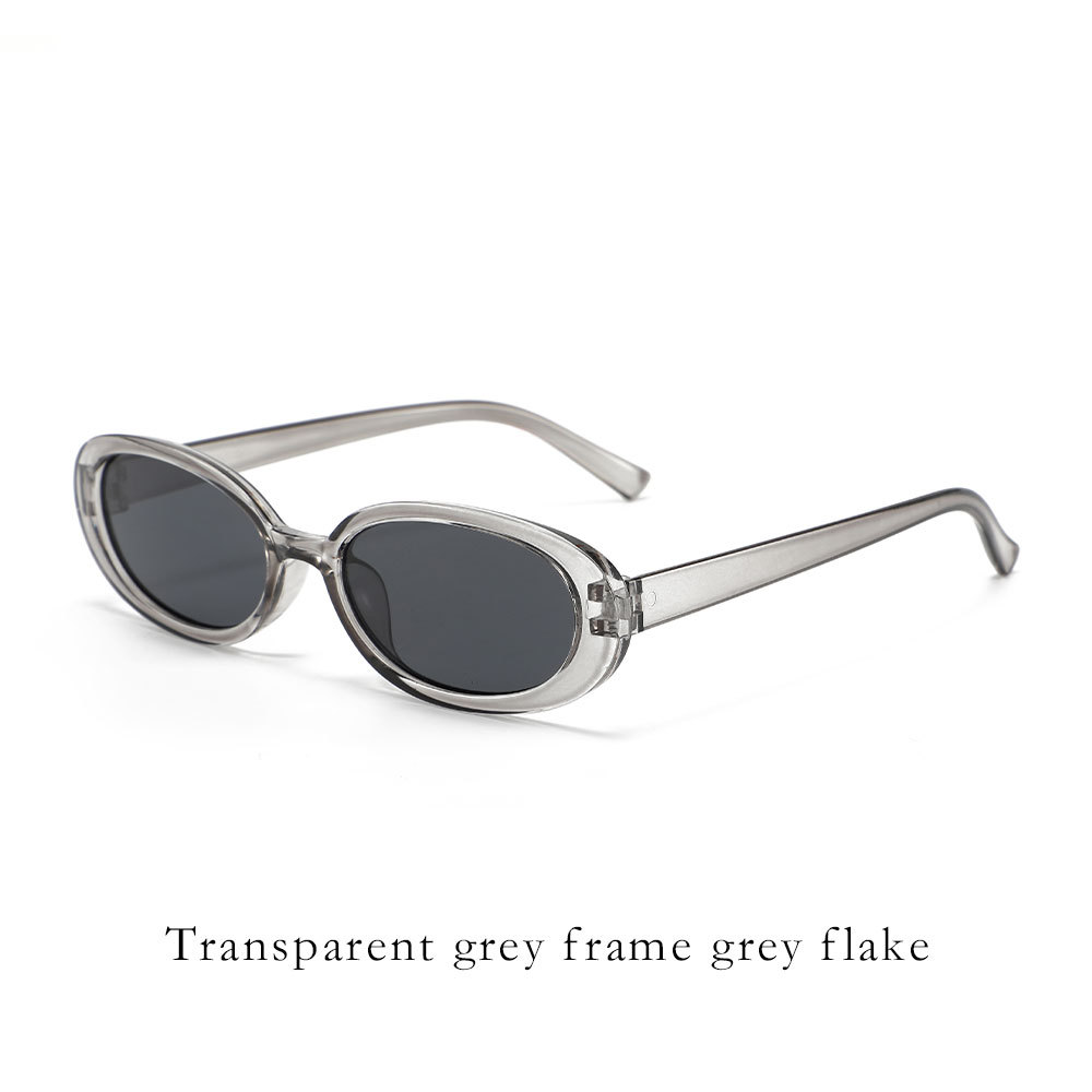 Oval UV400 retro street sunglasses with a full frame - Product view 1