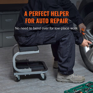 VEVOR mechanics garage stool with under-car tool tray - Main product view