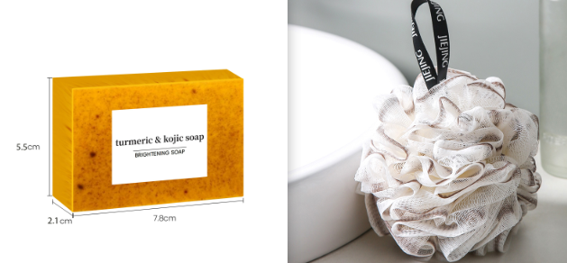 100g handmade cold-process turmeric soap bar - Product view 3