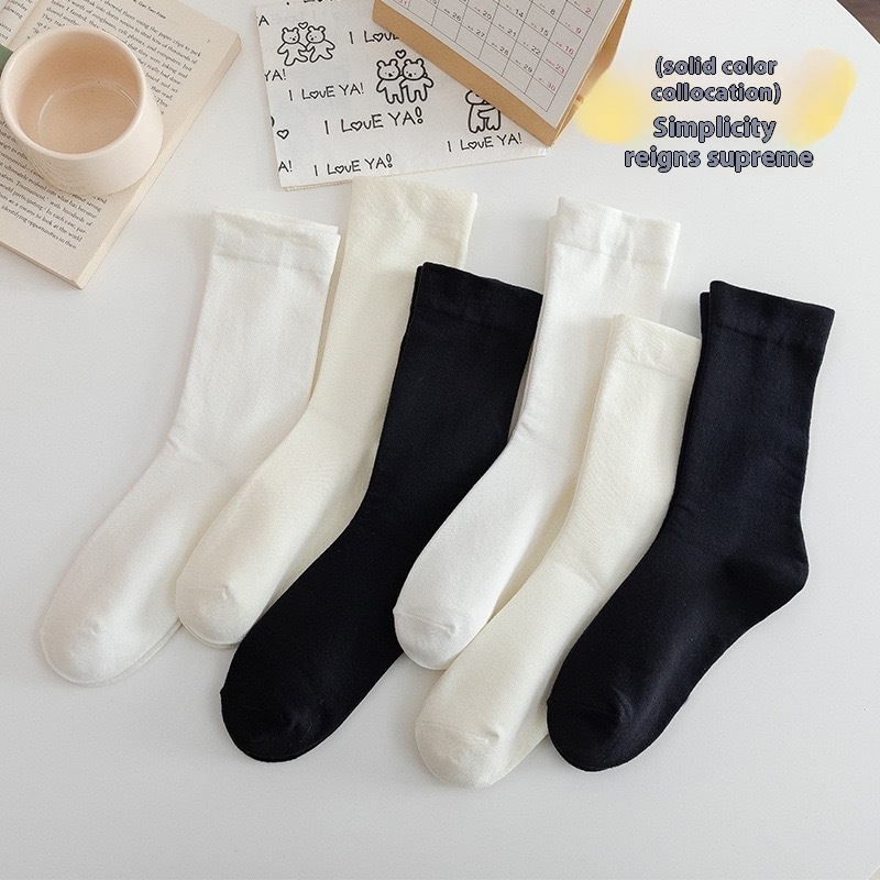 Non-slip mid-calf maternity socks in assorted color options - Product view 10
