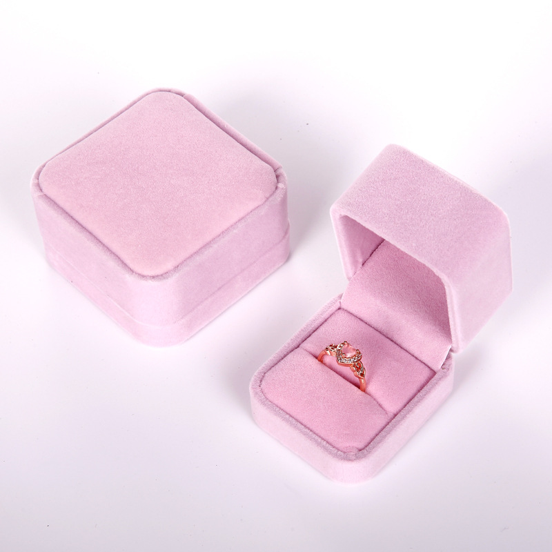 Large flannel jewelry box for rings and earrings - Product view 4