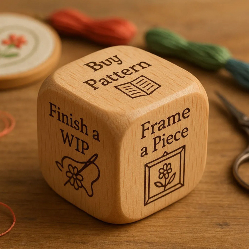 handmade wooden decision die for tabletop games and creative activities - Product view 11
