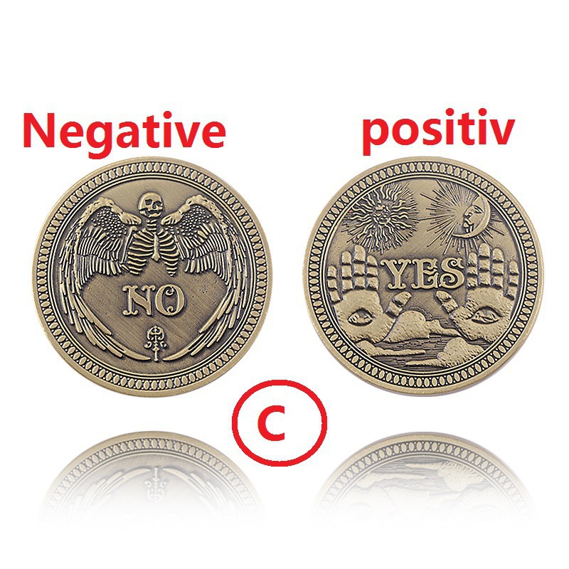 Bronze-style decision-making commemorative souvenir coin with badge design - Product view 1