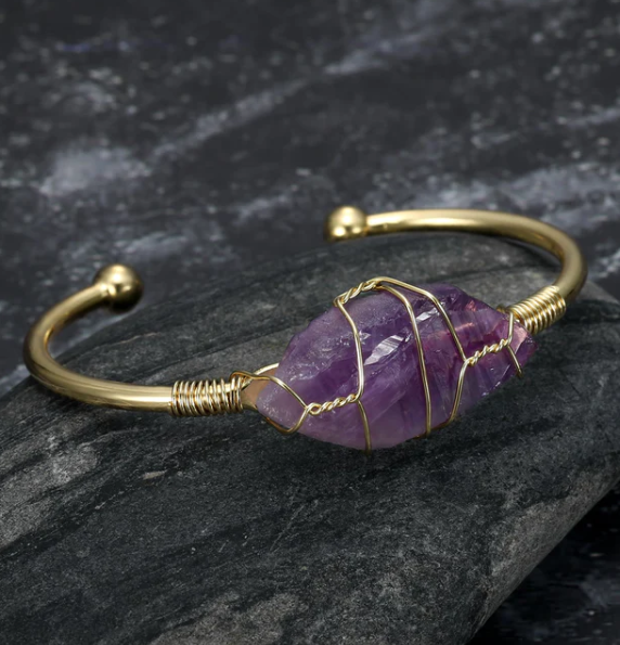 Asgard crafted natural gemstone bangle in a selected gemstone style - Product view 1