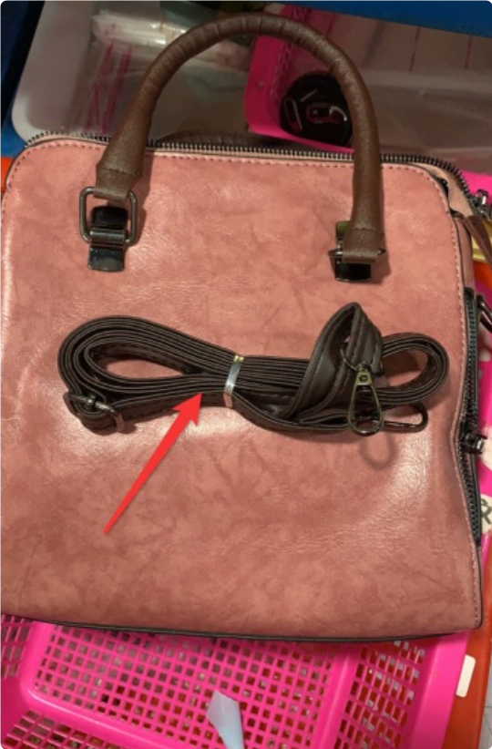 Vintage women's PU leather tassel shoulder bag with top handles - Product view 5