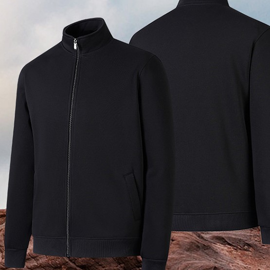 Men’s cotton long-sleeve pullover hoodie in a solid color - Main product view