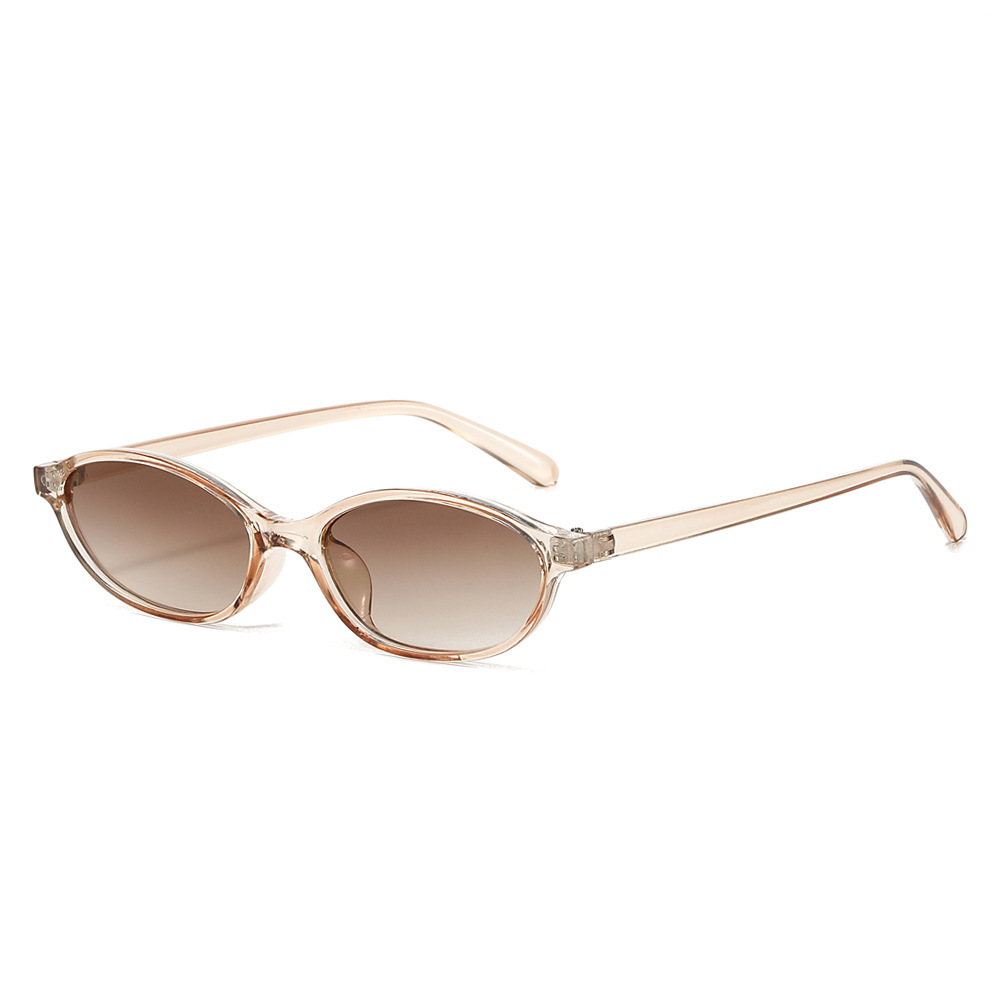 Oval small-frame fashion sunglasses with colored lenses - Product view 1