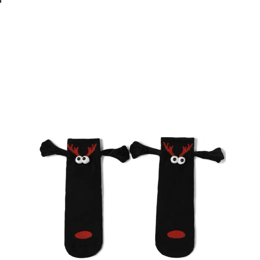 Magnetic Christmas novelty socks with festive character details - Product view 6