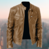 Men's warm zip cardigan jacket with pockets and decorative detailing - Main product view