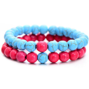 White pine 8mm beaded bracelet in a selected color combination - Main product view