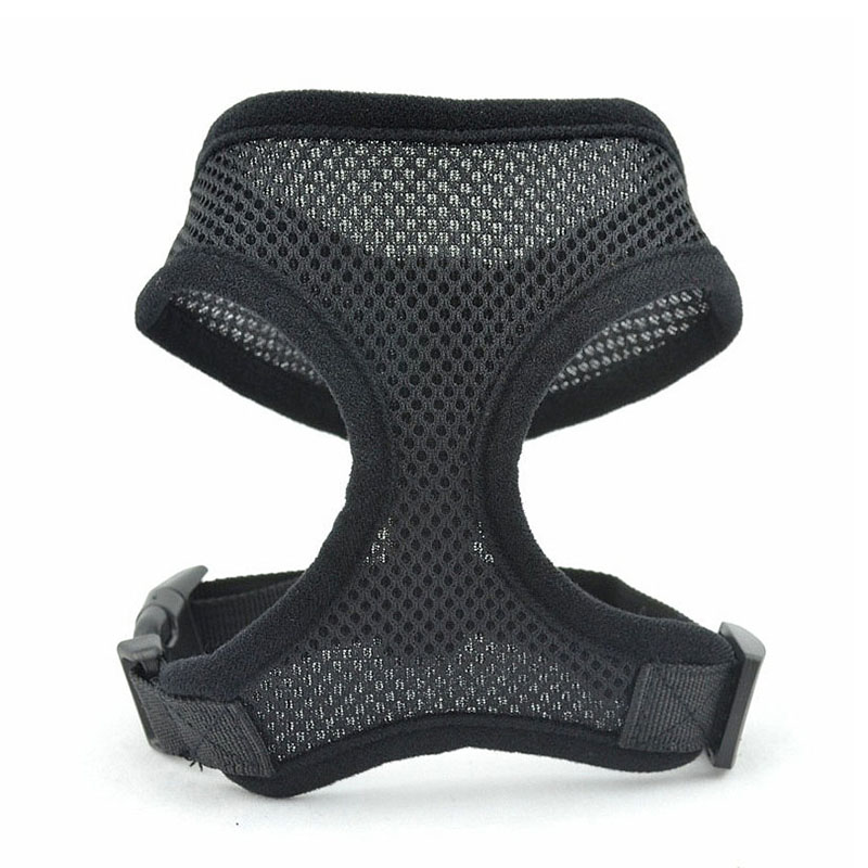 Padded nylon vest for a small dog or cat - Black-XS