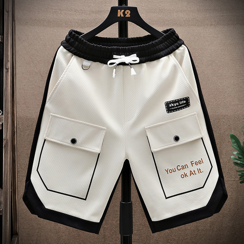 Men's loose casual summer shorts with letter pattern - Product view 6