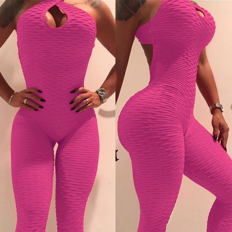 Women's full-length cross-back yoga jumpsuit bodysuit - Product view 1