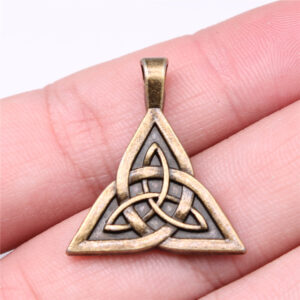Vintage Celtic amulet pendant in antique bronze or antique silver - Main product view