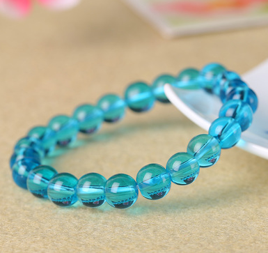 Natural crystal and semi-precious stone bracelet in ethnic style - Product view 4
