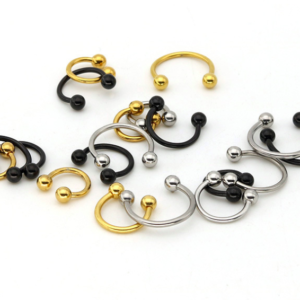 C-type clip-on fake nose or lip ring in assorted colors - Main product view