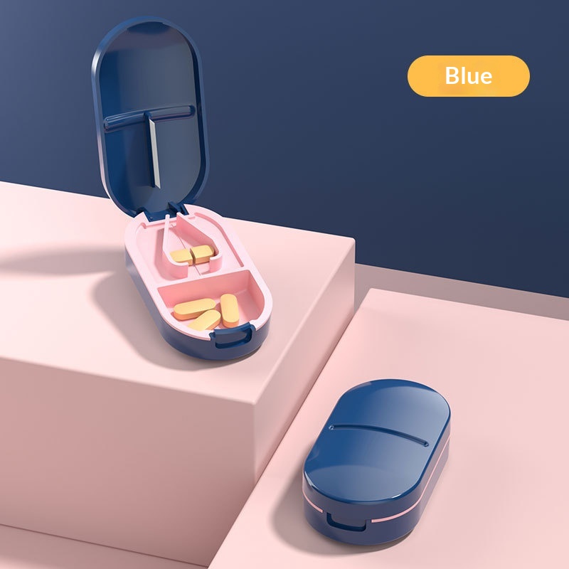 Japanese-style portable mini pillbox with 2-in-1 airtight design - Product view 7