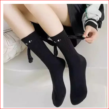 Magnetic Christmas novelty socks with festive character details - Product view 22