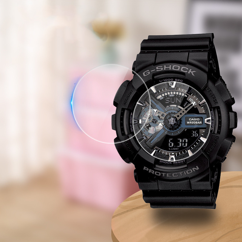 Tempered glass front screen protector for Casio GA100 watch - Main product view