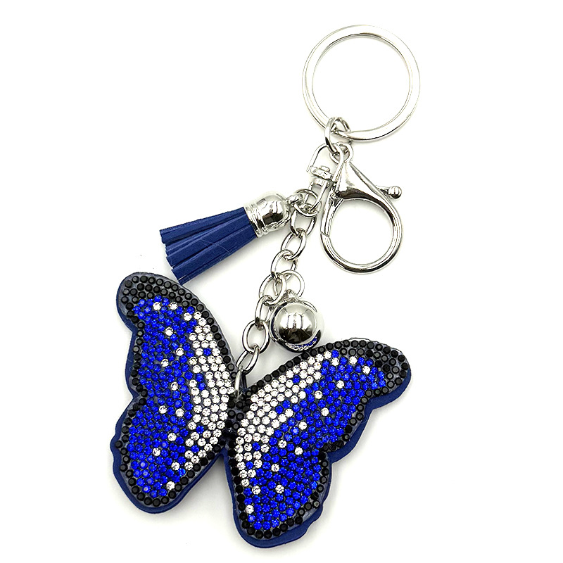 Butterfly tassel keychain and bag charm in a selected color - Product view 8
