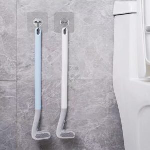 Triangle-shaped silicone toilet cleaning brush with wall-hanging hook - Main product view