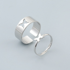 Adjustable unisex alloy punk ring with assorted dinosaur, flame, frog, and key motifs - Main product view
