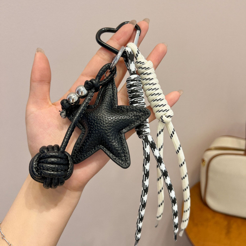 Five-pointed star PVC bag charm and hand strap in a selected color combination - Product view 9