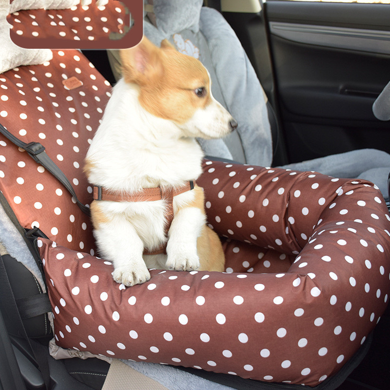 Washable cloth car kennel seat cushion for a small or medium-sized dog - Product view 1