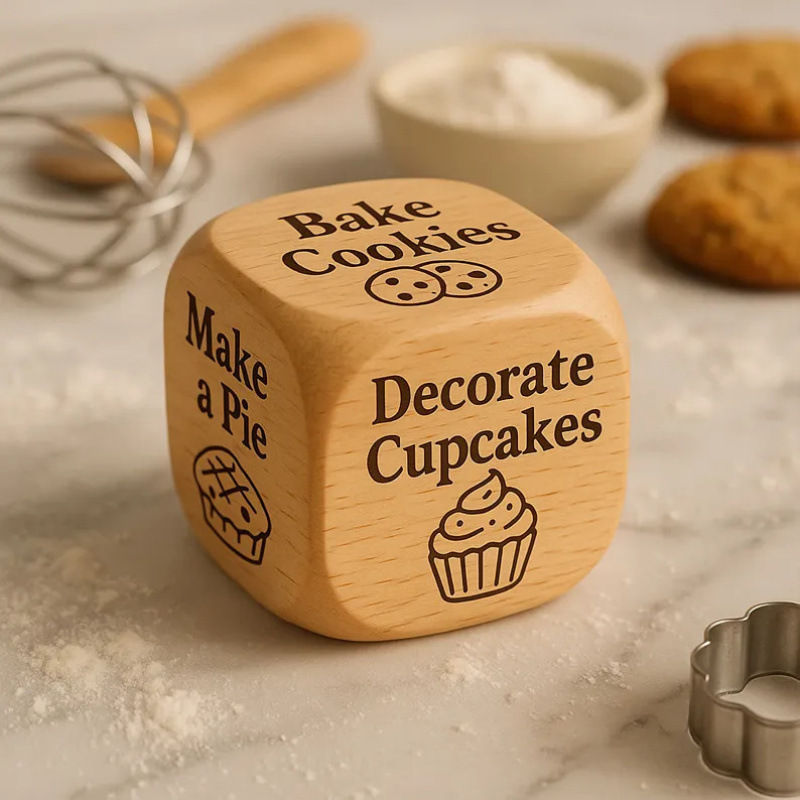 handmade wooden decision die for tabletop games and creative activities - Product view 6