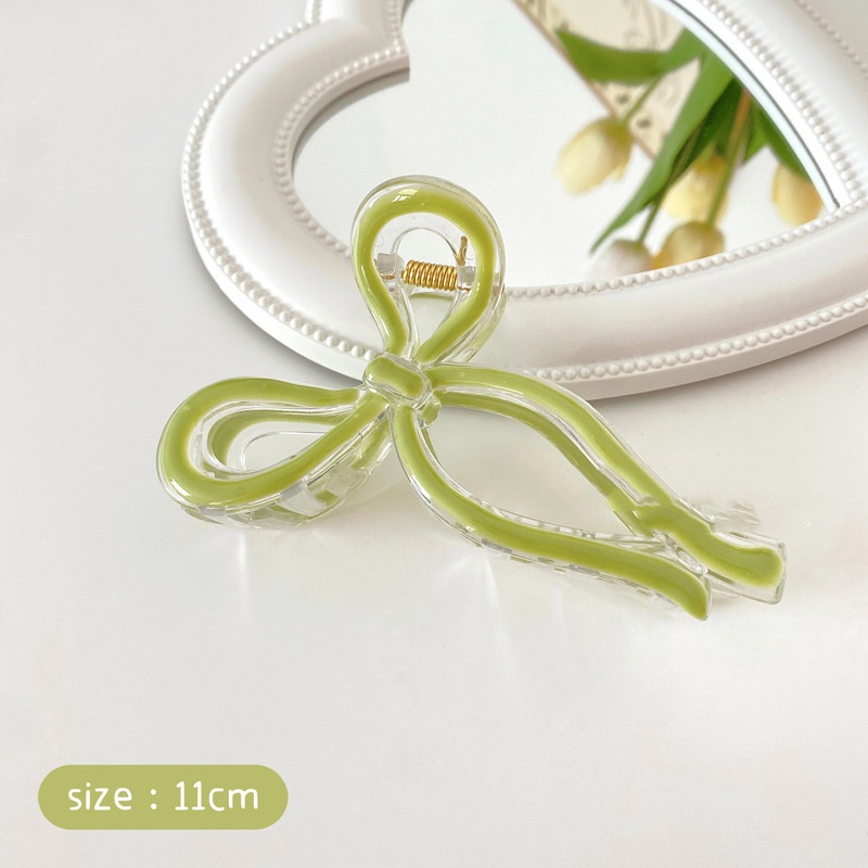 Korean-style bow jelly hair barrette for women in assorted colors - Product view 8