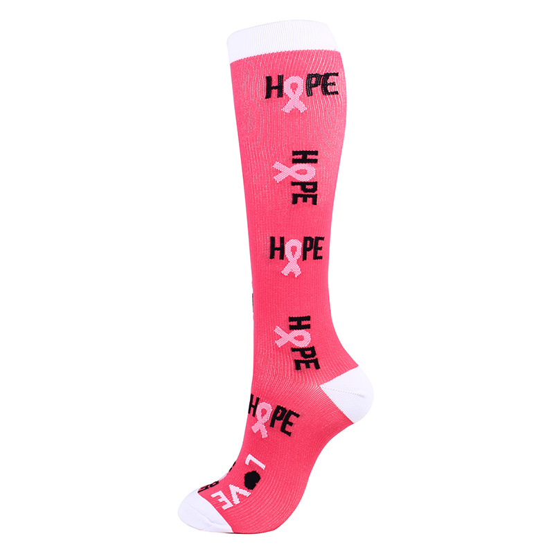 Women's mid-calf nylon running socks with bow and patterned designs - Product view 3