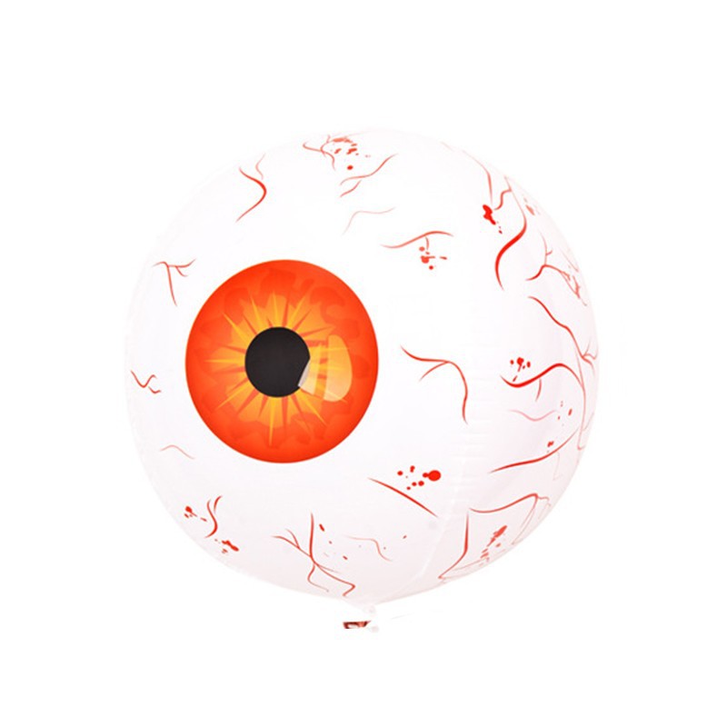 Bloodshot eyeball Halloween inflatable balloon in a colorful design - Product view 2