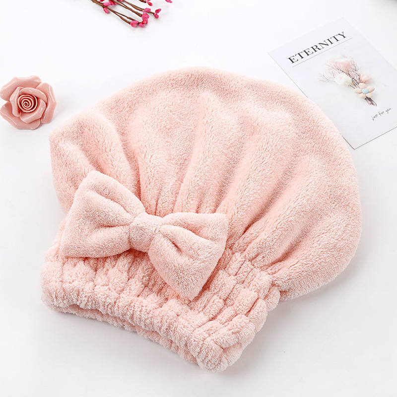 Coral fleece hair drying bath cap for women - Product view 8