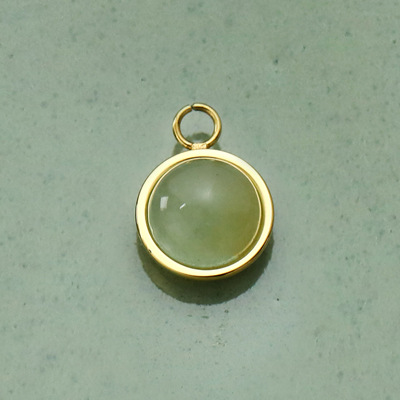 Vintage women's double-layer natural stone pendant necklace with geometric titanium steel pendant - Product view 9