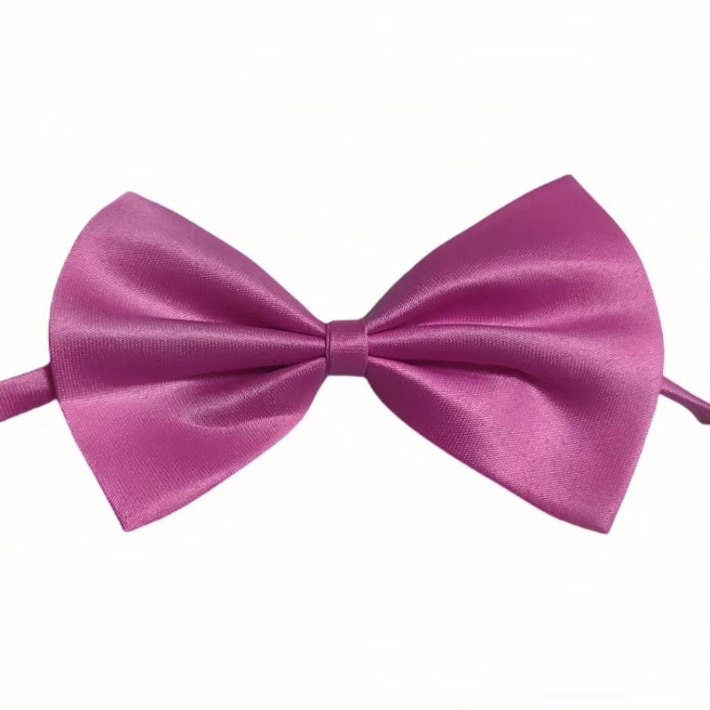 Simple solid-color bow pet collar with adjustable neck range - Product view 8