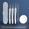Stainless steel pimple and blackhead extractor tool set - Main product view