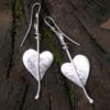 Retro minimalist heart-shaped earrings for women in pictured color - Main product view