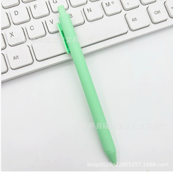 Retractable macaron color ballpoint pen with red ink and 1.0 mm bullet tip - Product view 6