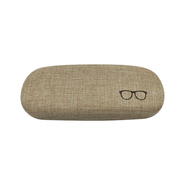 Cotton linen glasses case with iron construction - Khaki