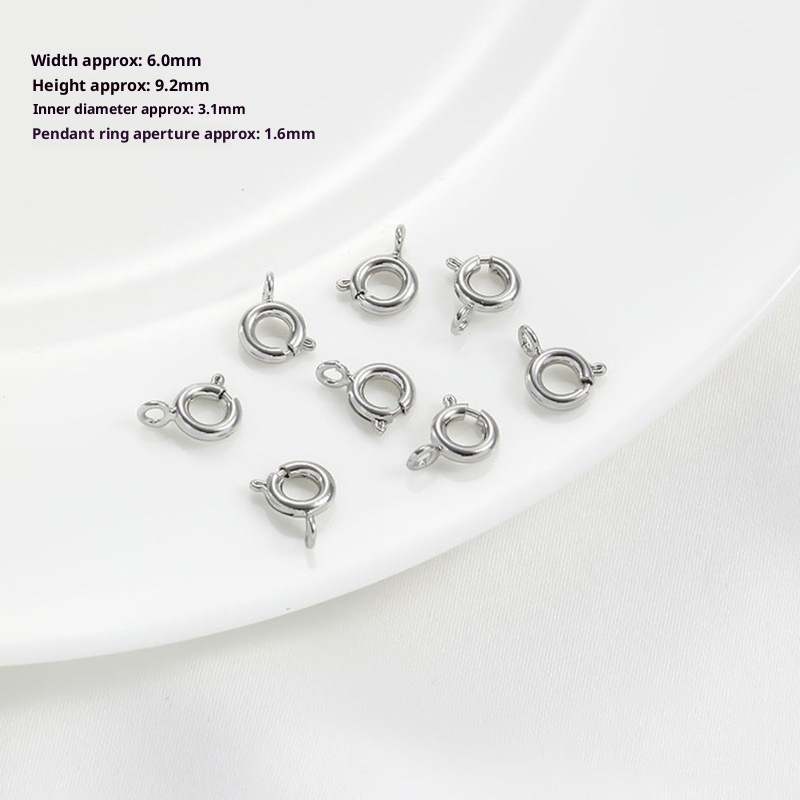 6mm gold-plated lobster clasp for DIY jewelry making - Product view 2