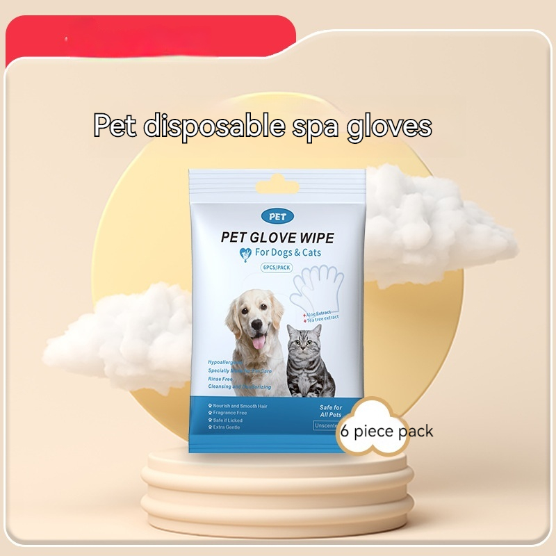 Cat cleaning supplies with disposable gloves, pet wipes and foot cleaning foam - Product view 5