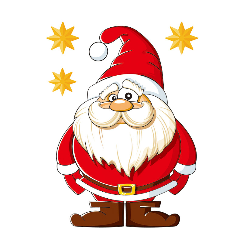 Transparent Christmas Santa Claus static window sticker - Product view 5