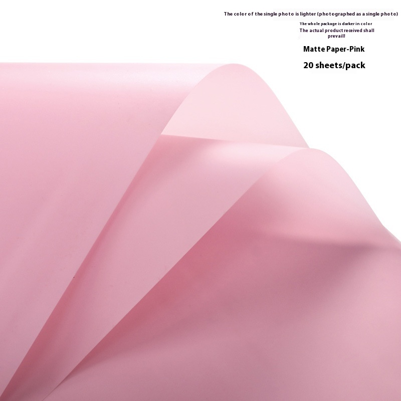 Soft light printed cellophane flower wrapping paper in a selected color - Product view 29