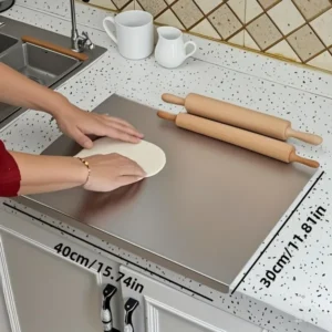 large 304 stainless steel cutting board with non-slip pad - Main product view