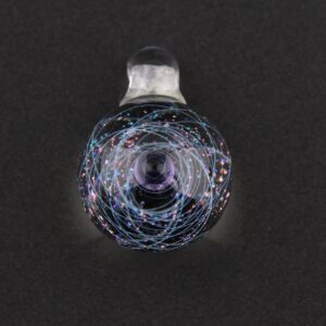 Starry sky-inspired glass and glaze pendant necklace in a selected color and style - Main product view